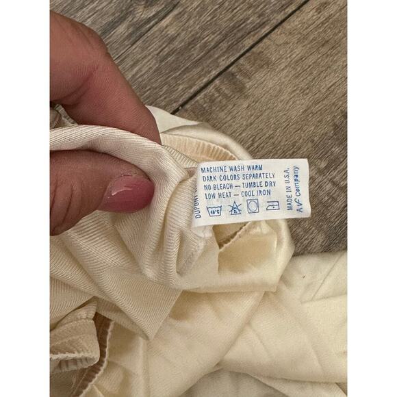 Vanity Fair Women's White All Nylon Lace Trim Slip Midi Skirt Size Medium - Picture 4 of 5